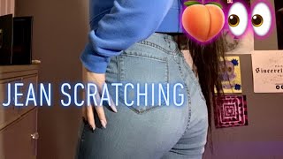 👀 ASMR JEAN SCRATCHING FOR RELAXATION 💙💤 aggressive amp tapping [upl. by Jandy]