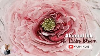 The SECRET To The Resin 3D Bloom Effect Using Alcohol Inks [upl. by Naiditch]