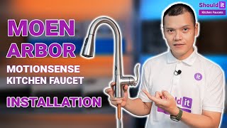 How to Install Moen Arbor MotionSense Faucet  Shouldit Kitchen Faucet Series [upl. by Philomena]