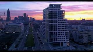 Luftaufnahmen Frankfurt Drohne 4K Europa Viertel Sunset 2017 [upl. by Adelia]