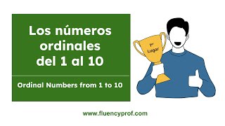 Spanish Ordinal Numbers From 110  Basic Spanish Lesson [upl. by Symon307]