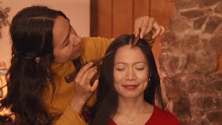 ASMR Scalp Check Massage and Detailed Hair Styling Braiding and Fixing for FairyCharASMR [upl. by Marler485]