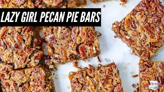 Lazy Girl Pecan Pie Bars Recipe [upl. by Wakefield]