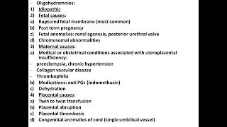 Poly amp oligohydramnios 1 [upl. by Silberman]