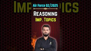 Air Force Y group Reasoning Important Topics shorts [upl. by Nnyleimaj]