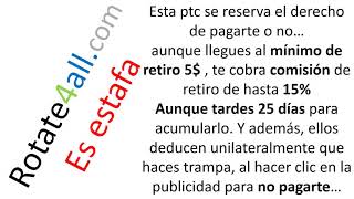 Rotate4allcom Es estafa es scam [upl. by Jarrett]