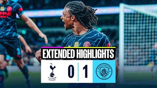 EXTENDED HIGHLIGHTS  Tottenham Hotspur 01 Man City  Aké scores a late winner away at Spurs [upl. by Gabbi]