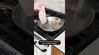 Comment cuisiner un blanc de poulet dans une poêle en inox [upl. by Domingo]