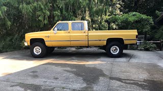 1984 Chevrolet k30 crew cab walk around phase 1 complete [upl. by Naoma]