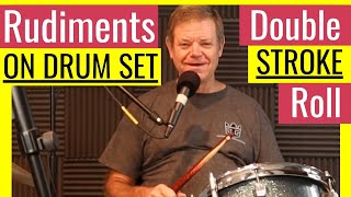 Rudiments On Drum Set  Double Stroke Roll [upl. by Nedak]