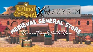 LETS BUILDAnimal Crossing New Horizons Medieval General Store BuildSkyrim Whiterun General Store [upl. by Htebasile]