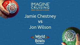 World Indoor Bowls Championship 2024 Jamie Chestney vs Jon Wilson  Day 6 Match 4 [upl. by Adnuahsal]