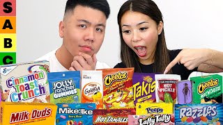 Australian Asians Trying AMERICAN Snacks [upl. by Stilu]