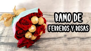 Cómo hacer un RAMO DE FERREROS Y ROSAS💐 [upl. by Dougie]