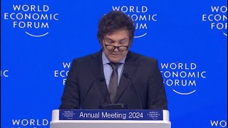 Javier Milei addresses World Economic Forum in Davos  FULL SPEECH [upl. by Alethea]