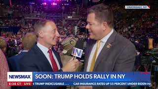 LaLota Joins Rob Astorino on Newsmax at Trump Rally [upl. by Sirac531]