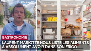 Laurent Mariotte animateur de TF1 nous liste les aliments indispensables à avoir dans son frigo [upl. by Lalise480]