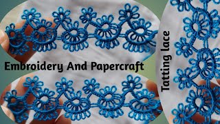 Tatting lace design tutorial for beginnersThe art of lace makingBeautiful lace making 362 [upl. by Flavian]