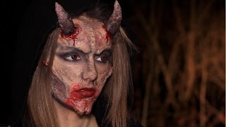 SFX Devil Makeup  DIY Horns  Melania Yaneva [upl. by Cummine505]