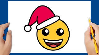 Dessin de Noël Comment dessiner un emoji de Noël facile [upl. by Toni]