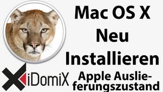 Mac OS X Neu installieren Auslieferungzustand Clean Install [upl. by Eneres259]