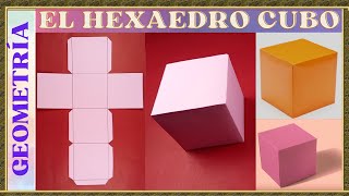 COMO HACER UN CUBO ó HEXAEDRO DE CARTULINA Rápido y fácil paso a paso [upl. by Ahsienek618]