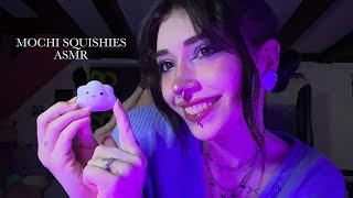 Mochi Squishies ASMR  Fidget Toys Whispering Rambling Hand Sounds [upl. by Gnud]