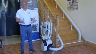 Flow 2 Curved Stairlift Demonstration [upl. by Ceevah910]