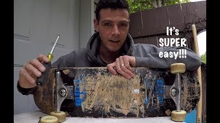 How to remove skateboard bearings from stubborn wheels [upl. by Kiran]