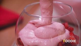 Strawberry Mousse  Easy NO COOKING Valentines Day Recipe  Dessert Recipe  The Foodie [upl. by Akeyla16]