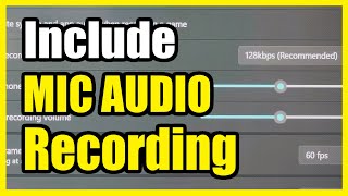 How to Include Microphone Audio in Game Recordings on Windows 11 PC Xbox Game Bar [upl. by Yer88]