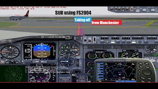 FS2004 Taking off from Manchester fs2004 manchester msfs [upl. by Nevaj]