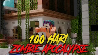 100 HARI DI MINECRAFT ZOMBIE CITY APOCALYPSE [upl. by Einnal]