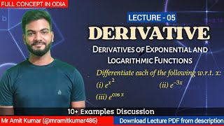 Derivative  Lecture 5  Composition Of Function Derivatives of Exponential and Logarithmic Function [upl. by Pollak]