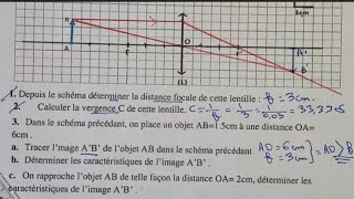 Contrôle N°2 S2 PHYSIQUE ثانية إعدادي lentilles minces [upl. by Serle]