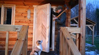 Making an Insulated Door for My Off Grid Log Cabin Painting Wooden Walls Ep14 [upl. by Retsehc328]