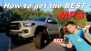 How to get the BEST MPG in your LIFTED 2020 Toyota Tacoma  Does ECT Power work [upl. by Aeslahc599]