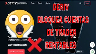 DERIV ESTA BLOQUEANDO CUENTAS RENTABLES SINTETICOS INDICES [upl. by Anjanette]