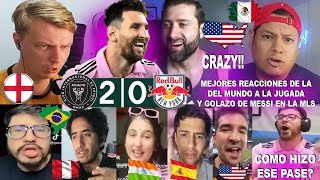 MEJORES REACCIONES DEL MUNDO AL GOLAZO DE MESSI EN SU DEBUT EN LA MLS NEW YORK VS INTER MIAMI 02 [upl. by Aihsenrad]