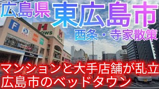 東広島市ってどんな街 20万人都市の広島市のベッドタウン！マンションと商業施設が入り交じる中心市街地・西条から寺家へ【広島県】2023年 [upl. by Llemert]