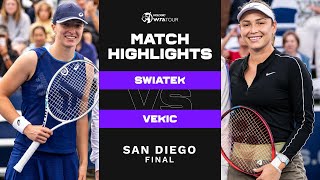 Iga Swiatek vs Donna Vekic  2022 San Diego Final  WTA Match Highlights [upl. by Ocirederf]