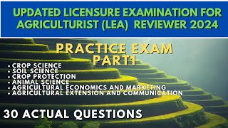 PART1AGRICULTURE LICENSURE EXAMINATION PREVIOUS QUESTIONS AND ANSWERS 2024 [upl. by Wilie]