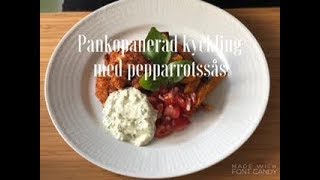 Pankopanerad kyckling med pepparrotssås [upl. by Iruyas]