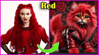 DESCENDANTS THE RISE OF RED CHARACTERS As KITTY CAT 😾😿🙀 [upl. by Llertram]