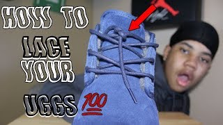 How To Lace Men Uggs🤘🔥 TimooGotNext [upl. by Brianne918]