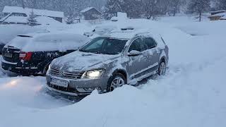 Passat Alltrack plowing through snow [upl. by Ekul]