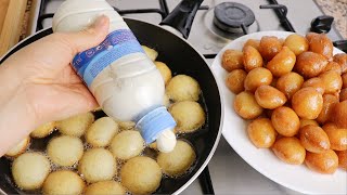 do you have an empty bottle  Make this easy Crispy Sweet Balls Popular Arabian Dessert [upl. by Senoj]