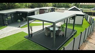 Double Pergola Gazebo Composite Decking [upl. by Vassaux10]