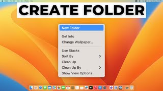 How to Create a New Folder on Mac [upl. by Mezoff]