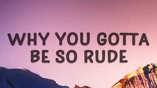 MAGIC  Rude Lyrics  Why you gotta be so rude [upl. by Enitsrik]